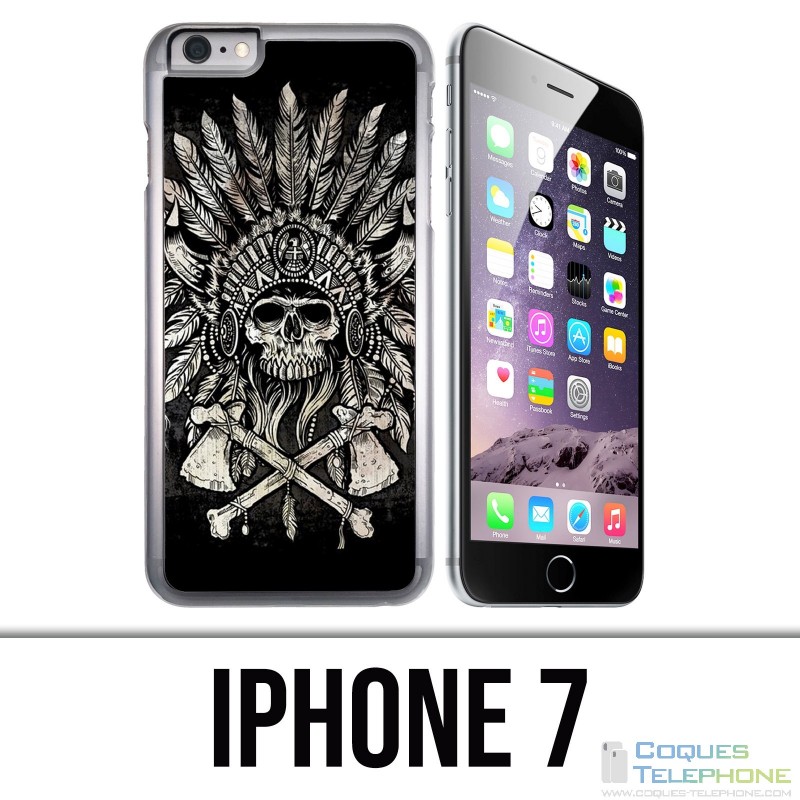 IPhone 7 Case - Skull Head Feathers