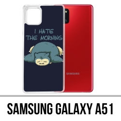 Samsung Galaxy A51 case - Pokémon Snorlax Hate Morning