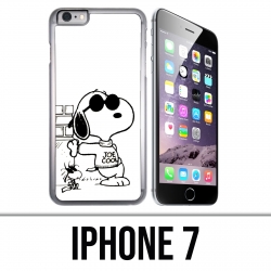 Coque iPhone 7 - Snoopy Noir Blanc
