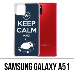 Funda Samsung Galaxy A51 - Pokémon Snorlax Keep Calm