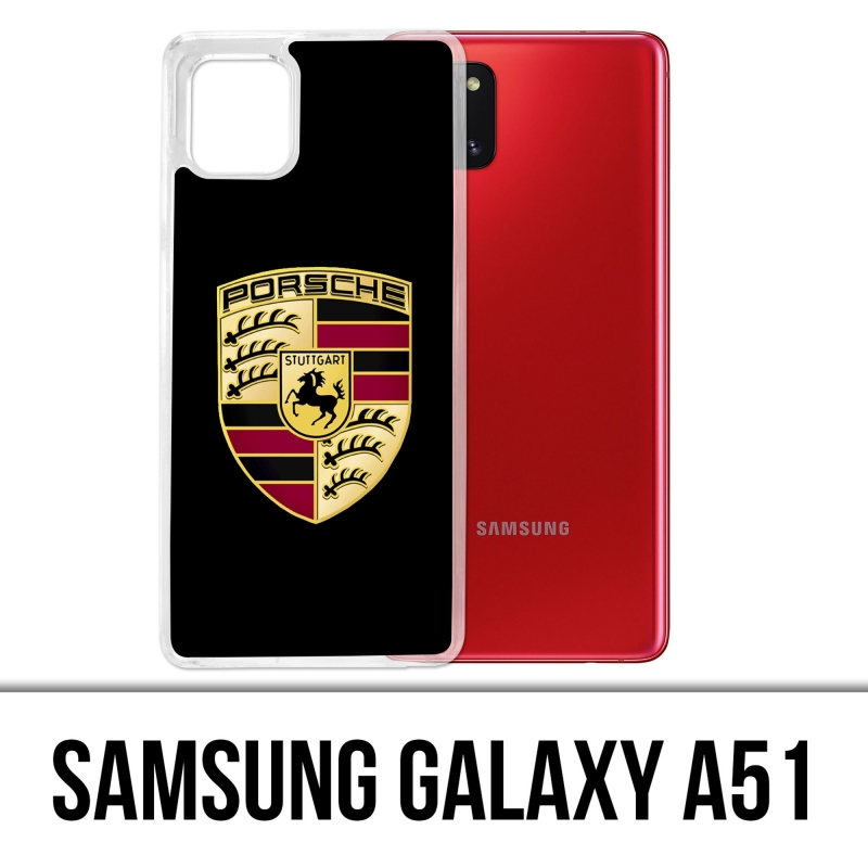 Samsung Galaxy A51 Case - Porsche Logo Schwarz