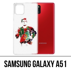 Coque Samsung Galaxy A51 - Ronaldo Football Splash