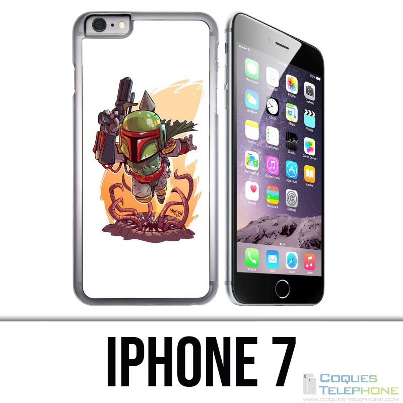Coque iPhone 7 - Star Wars Boba Fett Cartoon