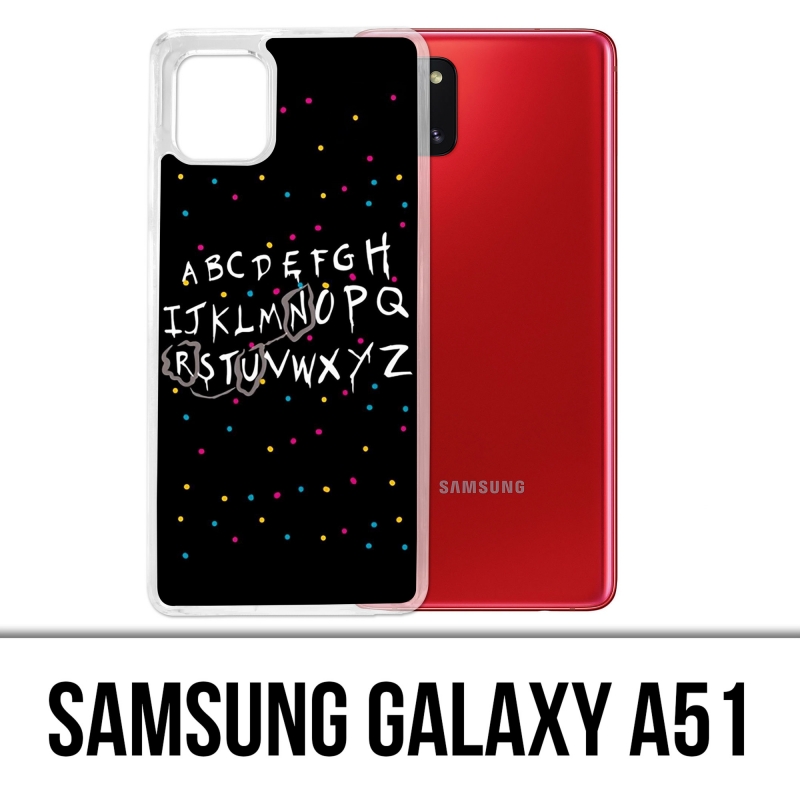Coque Samsung Galaxy A51 - Stranger Things Alphabet