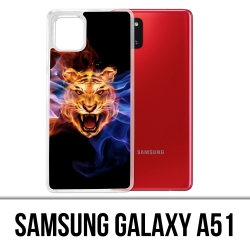 Coque Samsung Galaxy A51 - Tigre Flammes