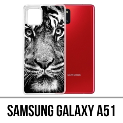 Custodia per Samsung Galaxy A51 - Tigre in bianco e nero