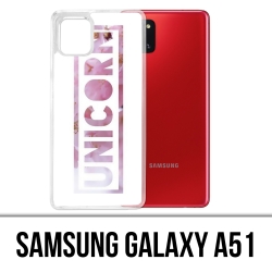 Custodia per Samsung Galaxy A51 - Unicorno Fiori Unicorno