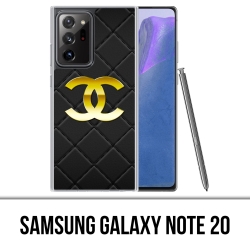 Custodia per Samsung Galaxy Note 20 - Pelle con logo Chanel