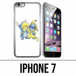 Coque iPhone 7 - Stitch Pikachu Bébé