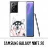 Coque Samsung Galaxy Note 20 - Chien Husky Joues