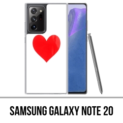 Coque Samsung Galaxy Note 20 - Coeur Rouge