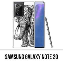 Coque Samsung Galaxy Note 20 - Éléphant Aztèque Noir Et Blanc