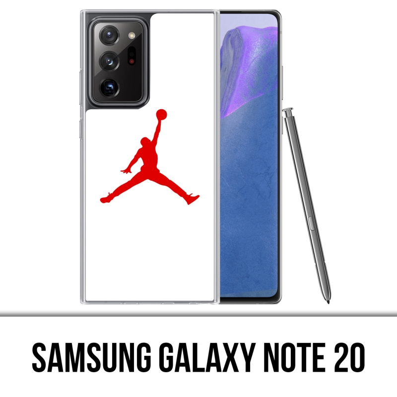 Custodia per Samsung Galaxy Note 20 - Jordan Basketball Logo - Bianca