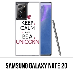 Coque Samsung Galaxy Note 20 - Keep Calm Unicorn Licorne