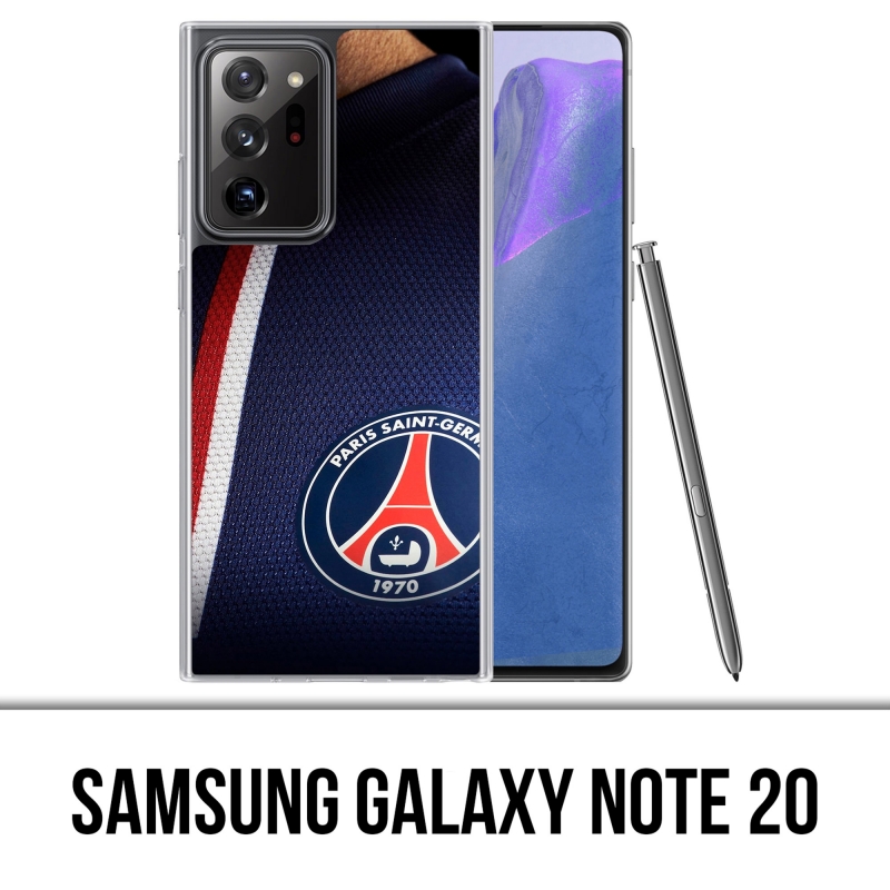 Custodia per Samsung Galaxy Note 20 - Maglia blu Psg Paris Saint Germain