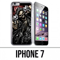 Coque iPhone 7 - Tete Mort Pistolet