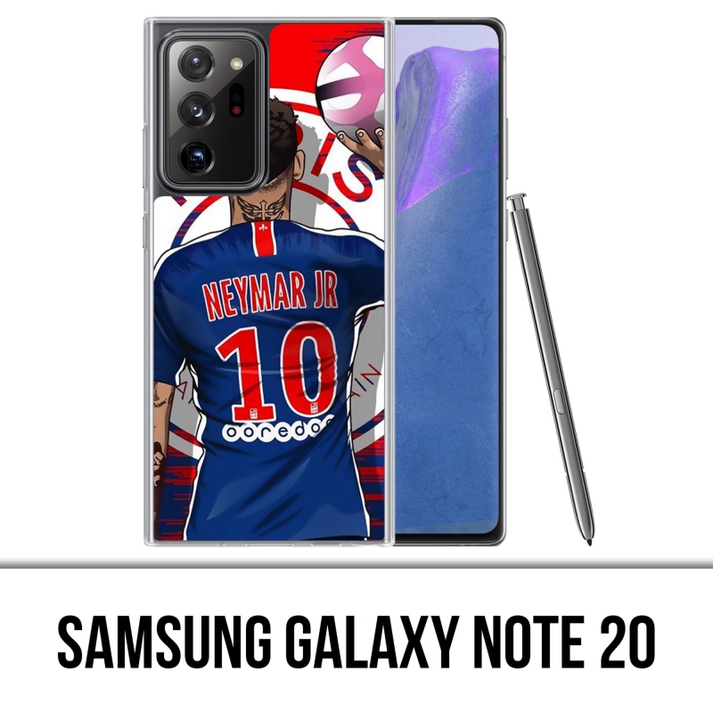 Custodia per Samsung Galaxy Note 20 - Neymar Psg Cartoon
