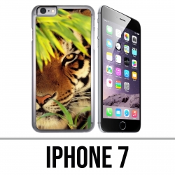 Coque iPhone 7 - Tigre Feuilles
