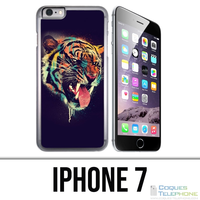 Custodia per iPhone 7 - Tiger Painting