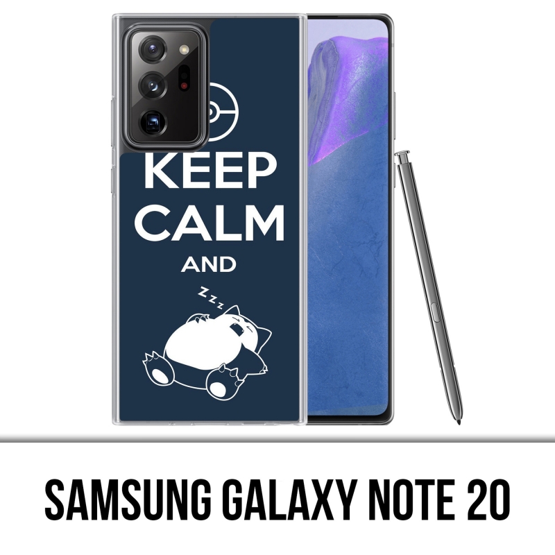Custodia per Samsung Galaxy Note 20 - Pokémon Snorlax Keep Calm