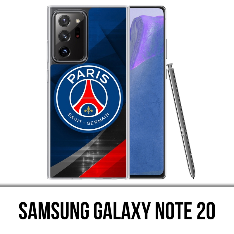 Custodia per Samsung Galaxy Note 20 - Psg Logo in metallo cromato