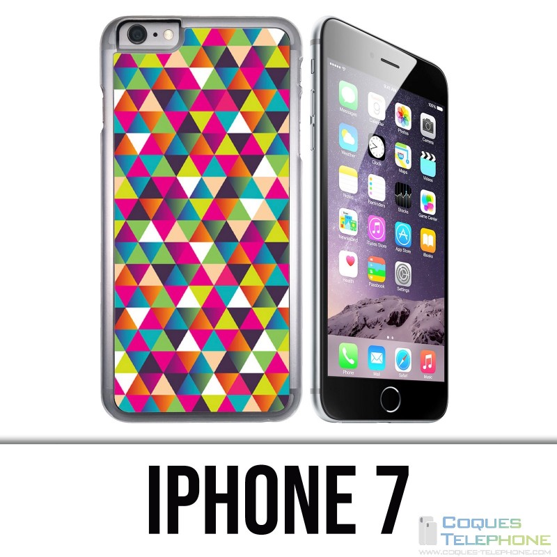 Custodia per iPhone 7 - Triangolo multicolore