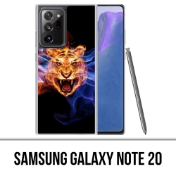 Coque Samsung Galaxy Note 20 - Tigre Flammes