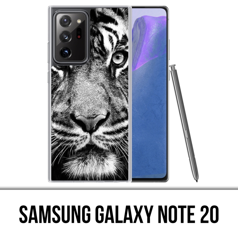 Coque Samsung Galaxy Note 20 - Tigre Noir Et Blanc