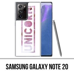 Coque Samsung Galaxy Note 20 - Unicorn Fleurs Licorne