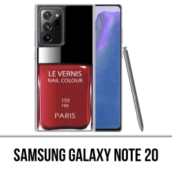 Coque Samsung Galaxy Note 20 - Vernis Paris Rouge