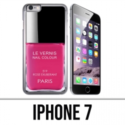Coque iPhone 7 - Vernis Paris Rose