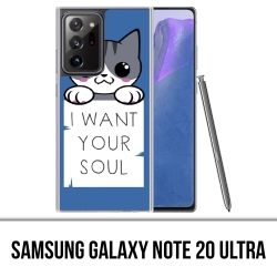 Custodia per Samsung Galaxy Note 20 Ultra - Gatto, voglio la tua anima
