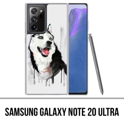 Coque Samsung Galaxy Note 20 Ultra - Chien Husky Splash