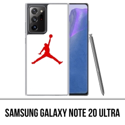 Custodia per Samsung Galaxy Note 20 Ultra - Jordan Basketball Logo - Bianca