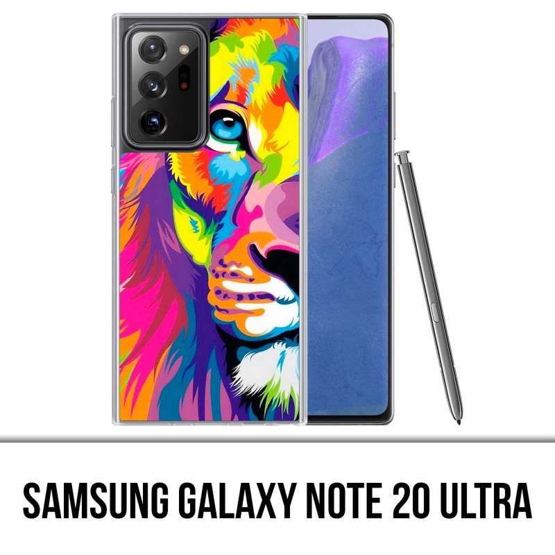 Coque Samsung Galaxy Note 20 Ultra - Lion Multicolore