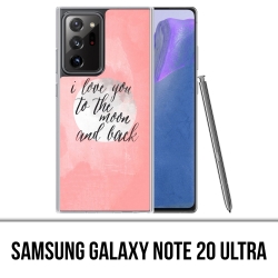 Samsung Galaxy Note 20 Ultra Case - Love Message Moon Back