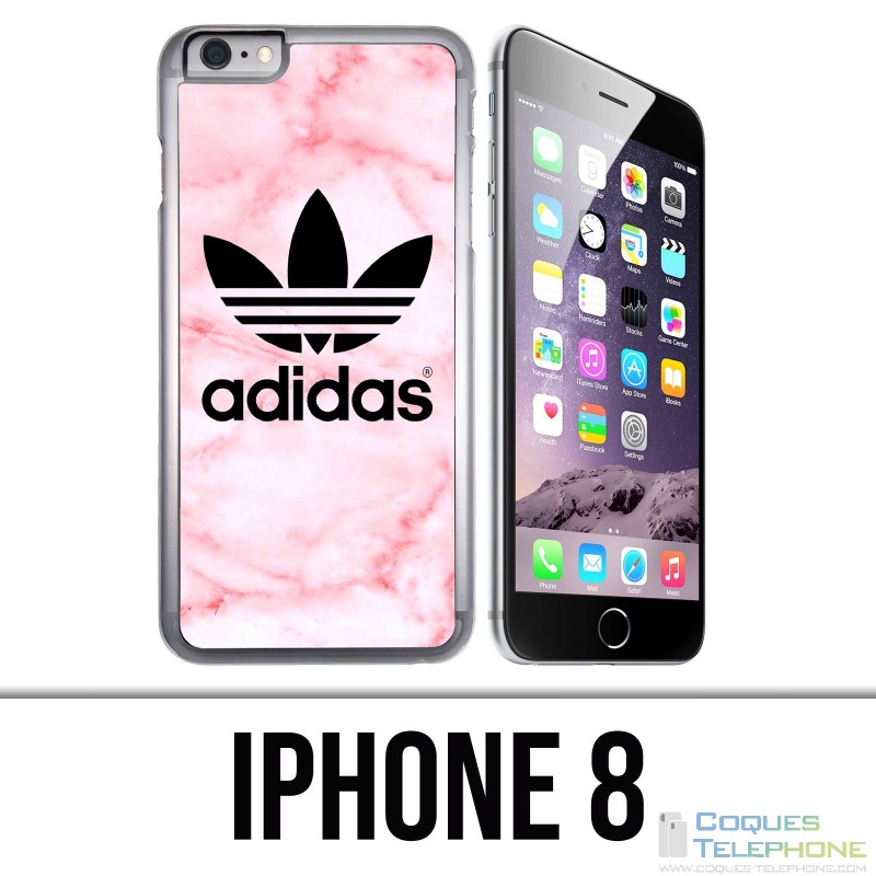 Coque iPhone 8 - Adidas Marble Pink
