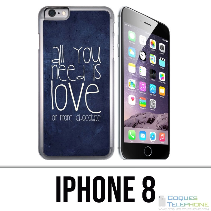 Coque iPhone 8 - All You Need Is Chocolate