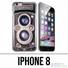 Coque iPhone 8 - Appareil Photo Vintage Noir