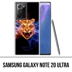 Coque Samsung Galaxy Note 20 Ultra - Tigre Flammes