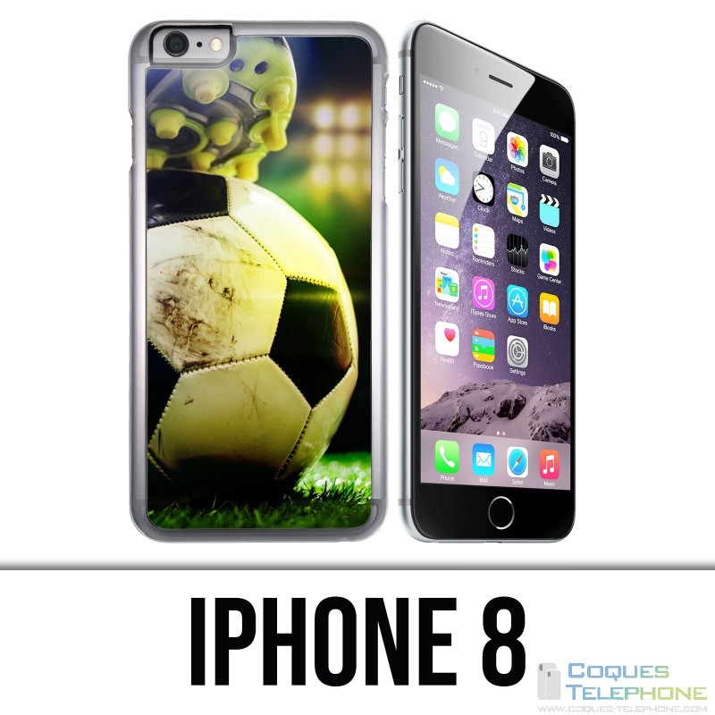 Coque iPhone 8 - Ballon Football Pied