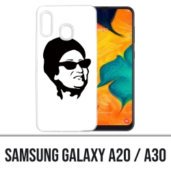 Funda Samsung Galaxy A20 - Oum Kalthoum Negro Blanco