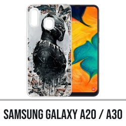 Coque Samsung Galaxy A20 - Black Panther Comics Splash