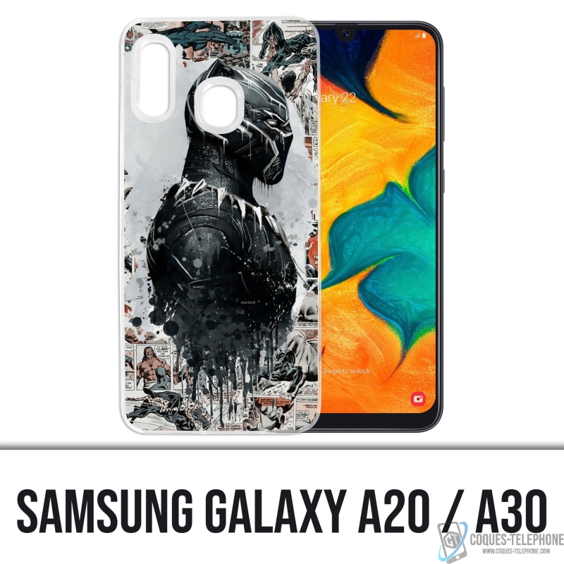 Samsung Galaxy A20 Case - Black Panther Comics Splash