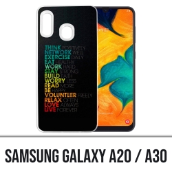 Samsung Galaxy A20 Case - Tägliche Motivation
