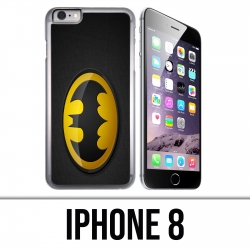 Coque iPhone 8 - Batman Logo Classic Jaune Noir