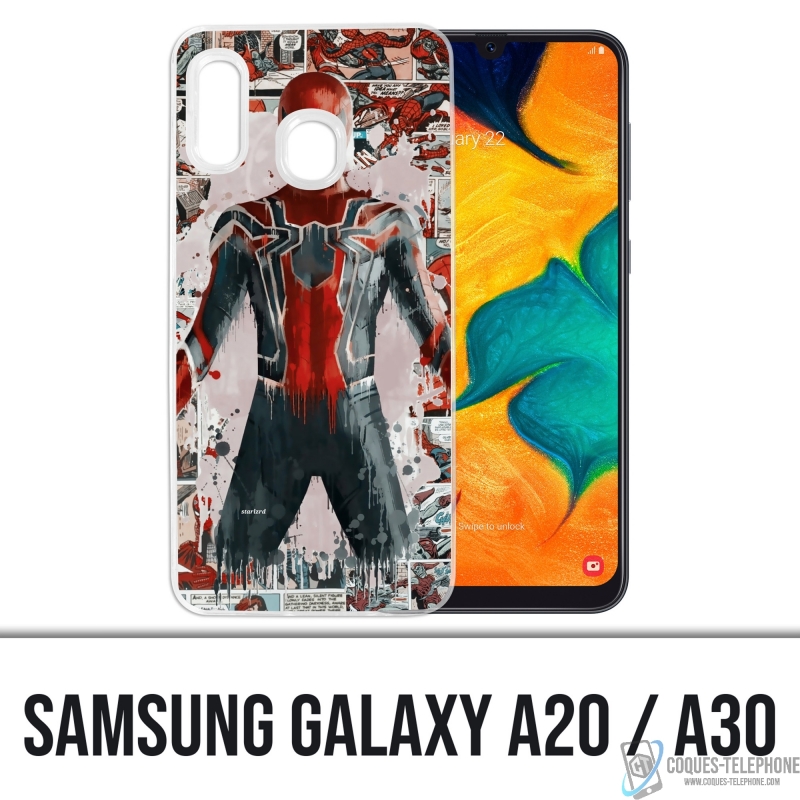 Samsung Galaxy A20 case - Spiderman Comics Splash