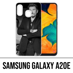 Custodia per Samsung Galaxy A20e - Johnny Hallyday nero bianco