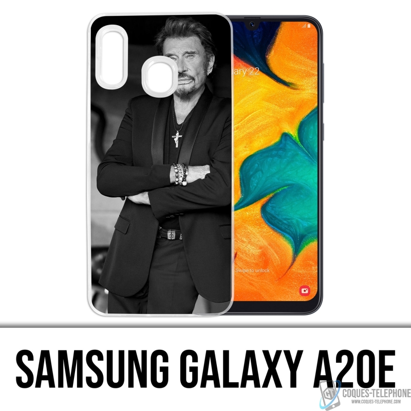 Custodia per Samsung Galaxy A20e - Johnny Hallyday nero bianco