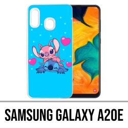 Samsung Galaxy A20e Case - Stitch Angel Love